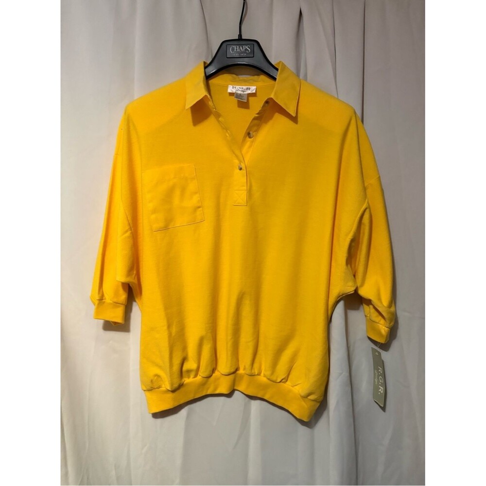 Bright Yellow Women’s Polo Top by #2082